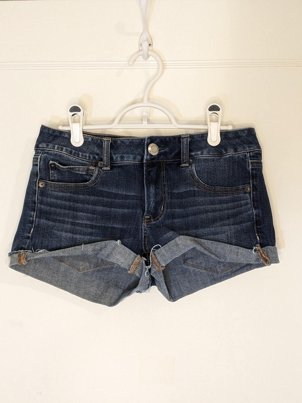 American Eagle Outfitters Dark Blue Shortie Denim Shorts